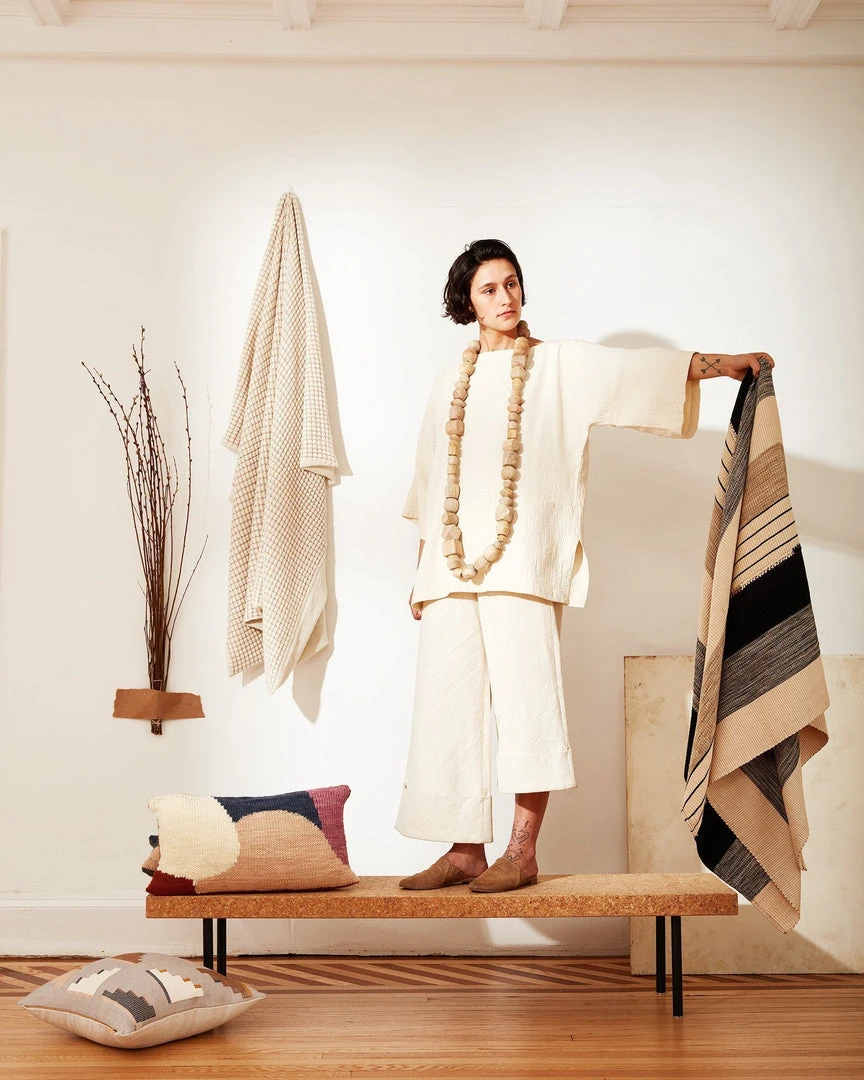 Minna Handcrafted Basket Alpaca Throw Blanket - Camel 6 Minna Handcrafted Basket Alpaca Throw Blanket - Camel