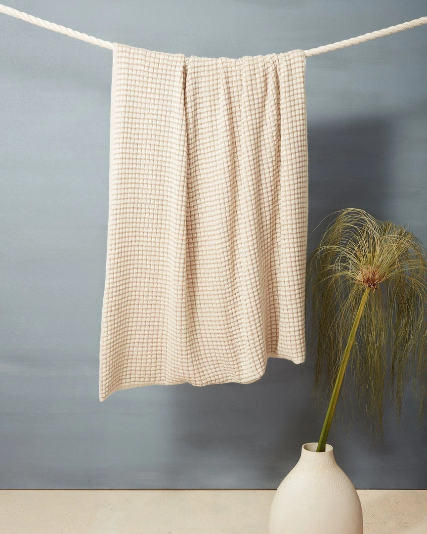 Minna Handcrafted Basket Alpaca Throw Blanket - Camel 3 Minna Handcrafted Basket Alpaca Throw Blanket - Camel