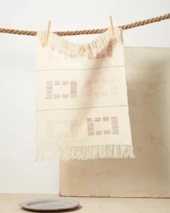Minna Blocks Hand / Kitchen Towel - Rust Home Goods