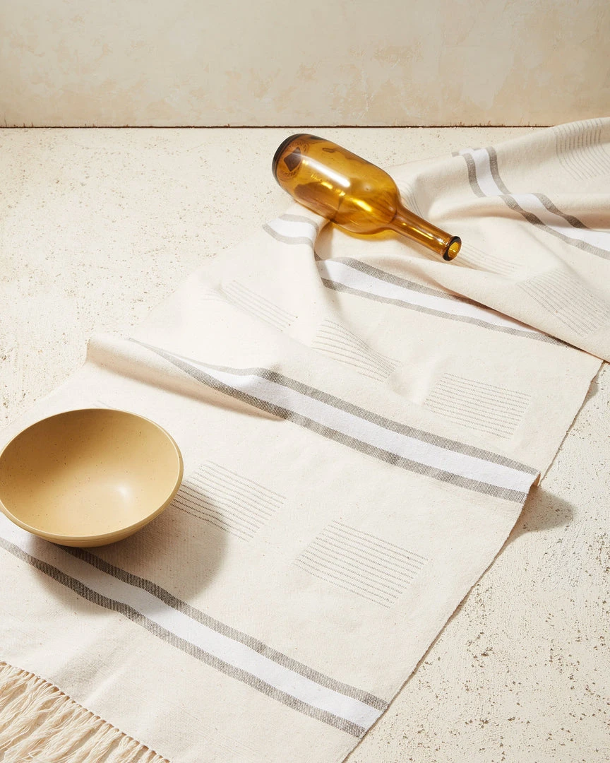 Minna Dash Table Runner - Neutral Kitchen + Dining 3 Minna Dash Table Runner - Neutral Kitchen + Dining