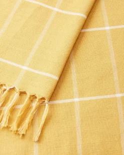 Minna Handcrafted Gold Grid Towel 9 Minna Handcrafted Gold Grid Towel
