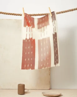 Minna Ikat Towel Rust Handcrafted
