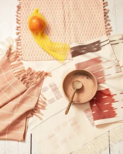 Minna Ikat Towel Rust Handcrafted