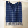 Minna Handcrafted Indigo Grid Towel 1 Minna Handcrafted Indigo Grid Towel