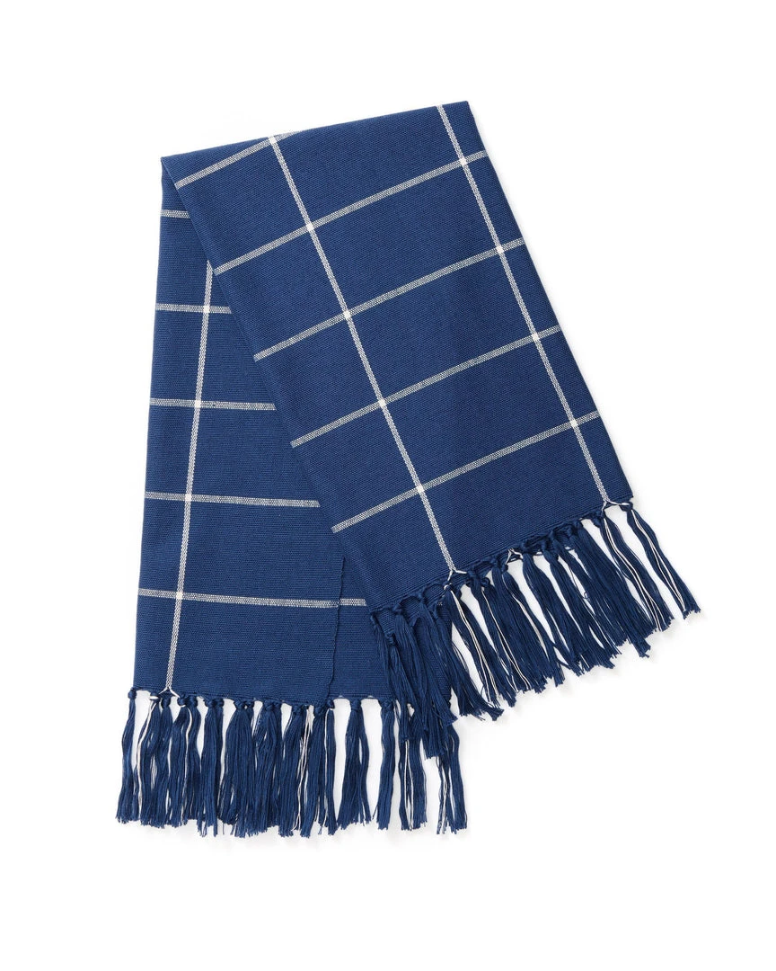 Minna Handcrafted Indigo Grid Towel 4 Minna Handcrafted Indigo Grid Towel