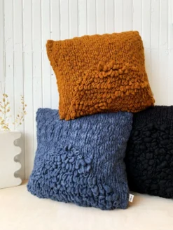 Minna Moon Shag Pillow - Monochrome Indigo 7 Minna Moon Shag Pillow - Monochrome Indigo