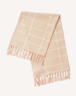 Minna Peach Grid Towel