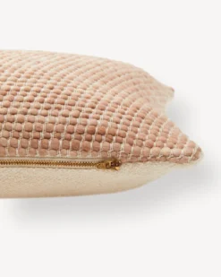 Minna Sheila Merino Lumbar Pillow - Salmon