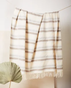 Minna Sky Stripe Throw Blanket Home Goods