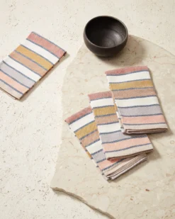 Minna Sunrise Stripe Napkin Set Kitchen + Dining