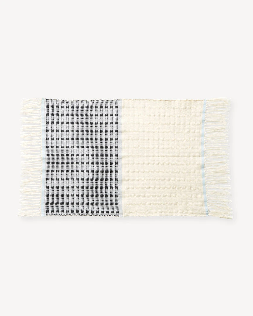 Minna Handcrafted Texture Placemat - Blue 3 Minna Handcrafted Texture Placemat - Blue