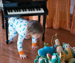 Mirasa Design Baby Footed Elephant Onesie - Orange 13 Mirasa Design Baby Footed Elephant Onesie - Orange