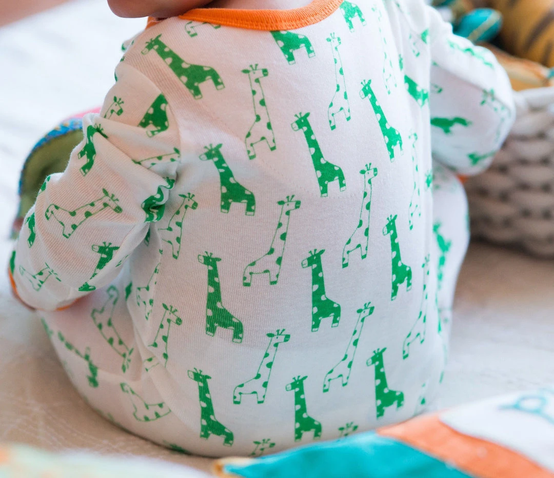 Mirasa Design Kids' + Baby Baby Footed Giraffe Onesie 5 Mirasa Design Kids' + Baby Baby Footed Giraffe Onesie