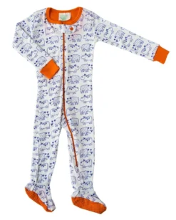 Mirasa Design Handcrafted Baby Footed Hippo + Rhino Onesie 7 Mirasa Design Handcrafted Baby Footed Hippo + Rhino Onesie