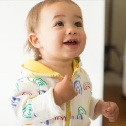 Mirasa Design Kids' + Baby Baby Rainbow Hoodie - Orange