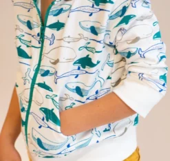 Mirasa Design Baby Whales Hoodie - Jade
