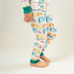 Mirasa Design Kids' Rainbow Pajama Set - Jade