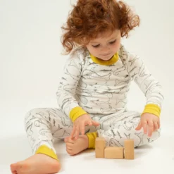 Mirasa Design Kids' + Baby Kids' Shark Pajama Set - Celery