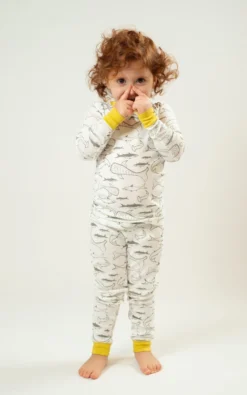 Mirasa Design Kids' + Baby Kids' Shark Pajama Set - Celery