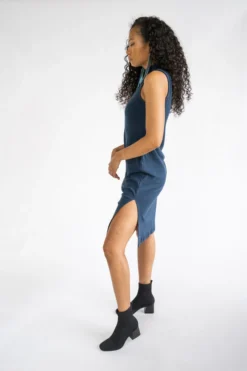 Tonlé Mock Neck Upcycled Dress Clothing