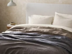 Coyuchi Home Goods Mojave Linen Blanket - Indigo