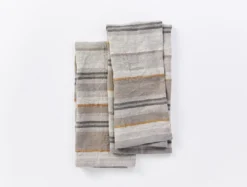 Coyuchi Home Goods Mojave Linen Kitchen Towel Set - Gray