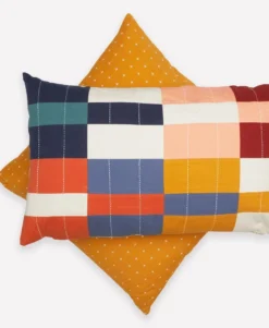 Anchal Multi-Check Lumbar Pillow Home Goods