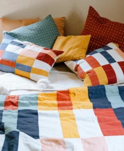 Anchal Home Goods Multi-Check Quilt