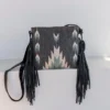 MZ Fair Trade Smoky Quartz Wool Fringe Bag Accessories