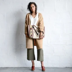 MZ Fair Trade Snowflake Wool Tote Bag