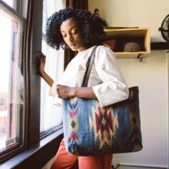 MZ Fair Trade Accessories Sparrow's Song Wool Tote Bag