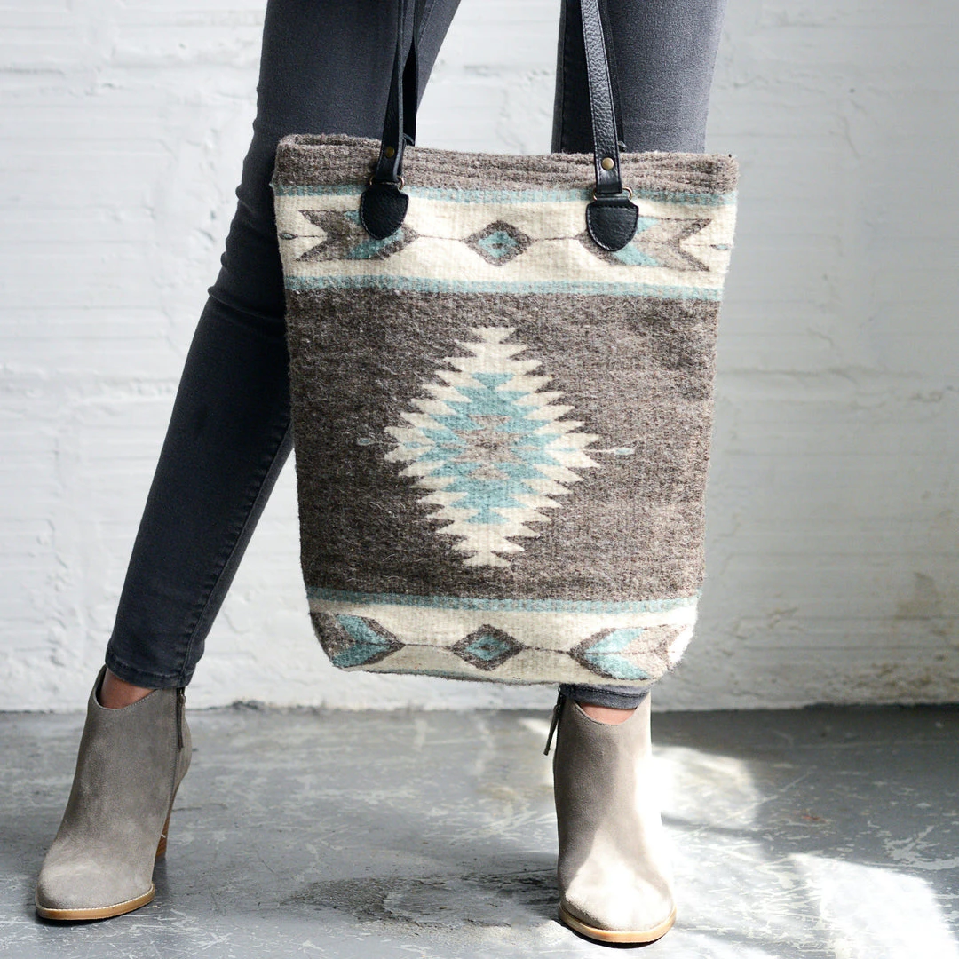 MZ Fair Trade Starlight Wool Bucket Tote Bag 8 MZ Fair Trade Starlight Wool Bucket Tote Bag