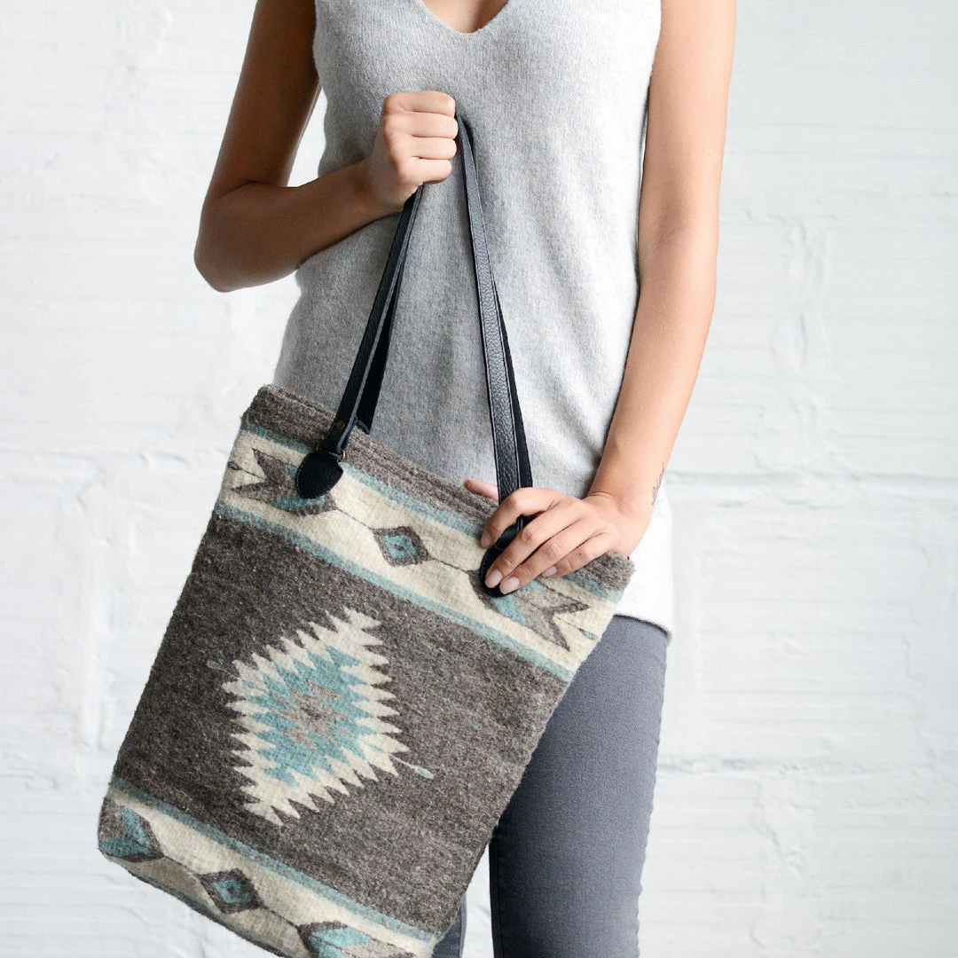 MZ Fair Trade Starlight Wool Bucket Tote Bag 13 MZ Fair Trade Starlight Wool Bucket Tote Bag