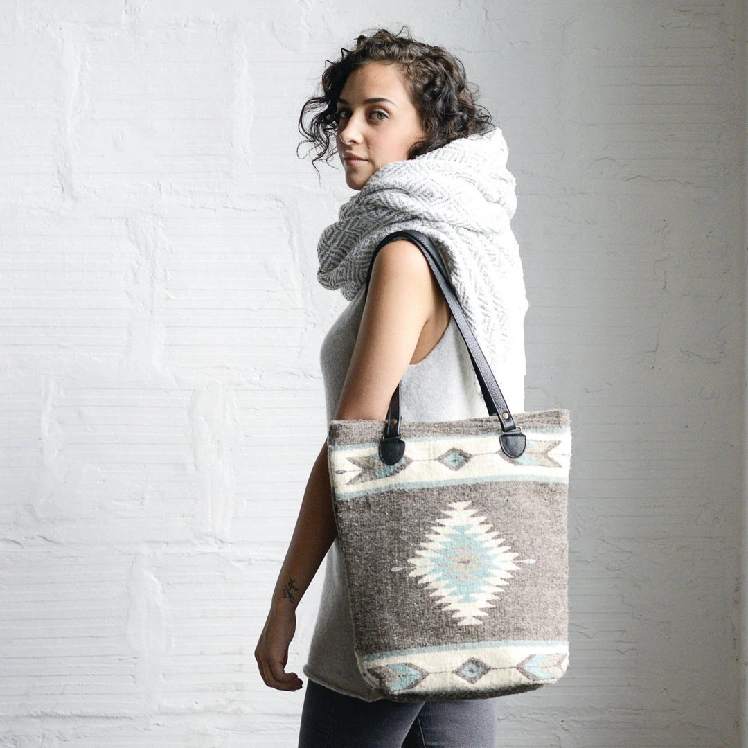 MZ Fair Trade Starlight Wool Bucket Tote Bag 4 MZ Fair Trade Starlight Wool Bucket Tote Bag