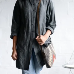 MZ Fair Trade Stormy Skies Wool Crossbody Bag