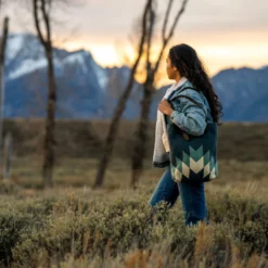 MZ Fair Trade Accessories Waterfall Wool Bucket Tote Bag