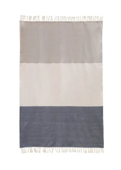 Kiliim Navy And Beige Throw Blanket