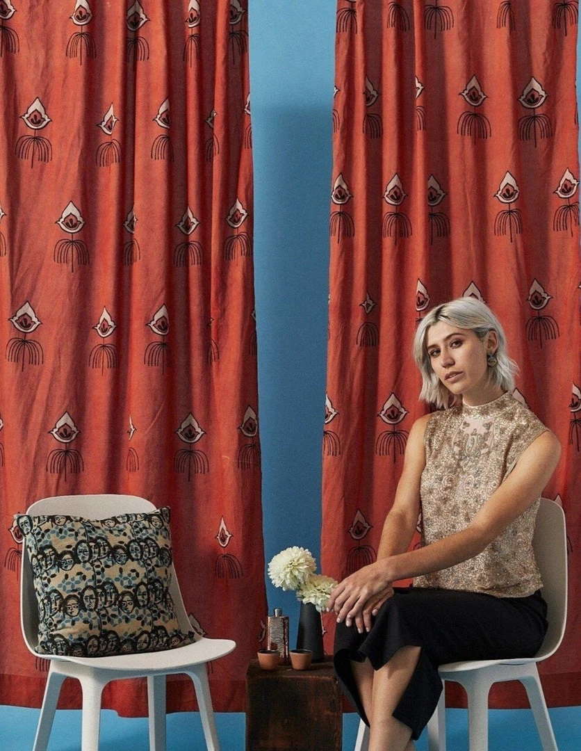 Ichcha Nazar Coral Rust Curtain Panel 3 Ichcha Nazar Coral Rust Curtain Panel