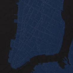 Haptic Lab New York Map Throw Quilt