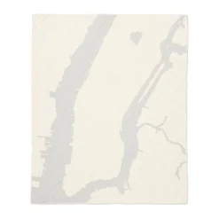 Haptic Lab New York Map Throw Quilt