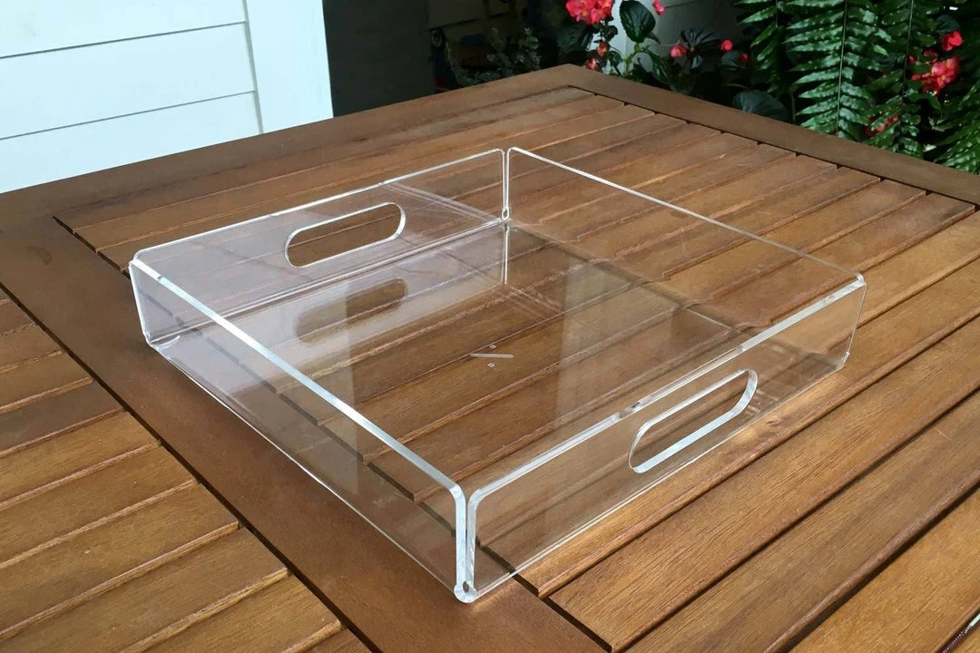Newly Goods Handcrafted Balsamo Lucite Upcycled Square Tray 4 Newly Goods Handcrafted Balsamo Lucite Upcycled Square Tray