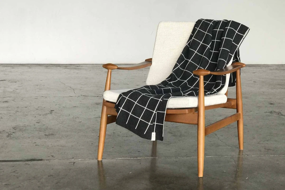 Newly Goods Grid Recycled Throw Blanket Handcrafted 3 Newly Goods Grid Recycled Throw Blanket Handcrafted