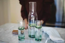 Newly Goods Tavola Recycled Glass Pitcher Handcrafted