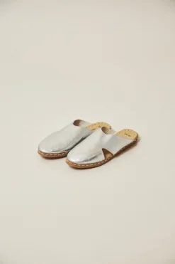 Nida Lu Handmade Shoes Women's Antalya Mule - Silver