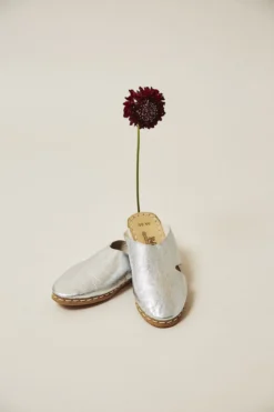 Nida Lu Handmade Shoes Women's Antalya Mule - Silver