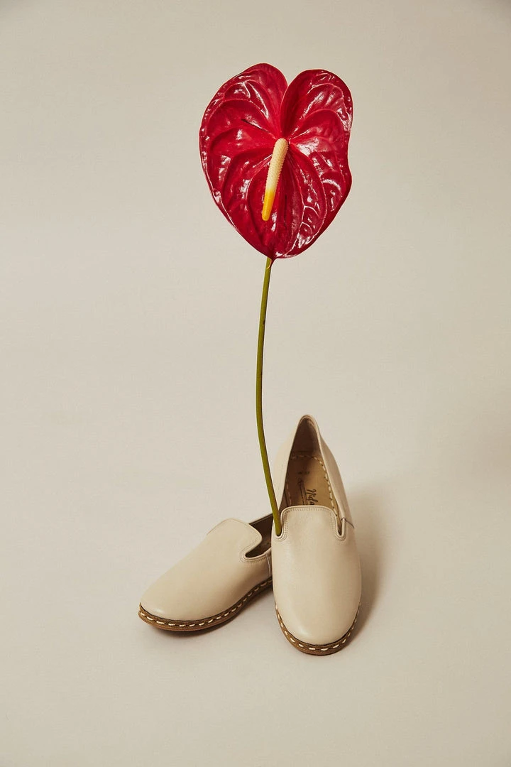 Nida Lu Handmade Women's Deniz Loafer - Bone 5 Nida Lu Handmade Women's Deniz Loafer - Bone