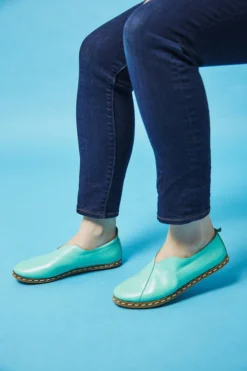 Nida Lu Handmade Shoes Women's Lu Loafer - Turquoise