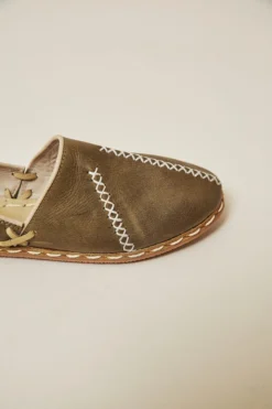 Nida Lu Handmade Women's Nida Loafer - Avocado Handcrafted 9 Nida Lu Handmade Women's Nida Loafer - Avocado Handcrafted