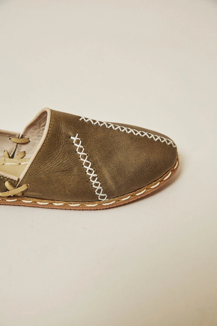 Nida Lu Handmade Women's Nida Loafer - Avocado Handcrafted 6 Nida Lu Handmade Women's Nida Loafer - Avocado Handcrafted