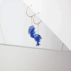 Giulia Letzi + META Jewelry Nina Upcycled Chain Drop Earrings - Blue